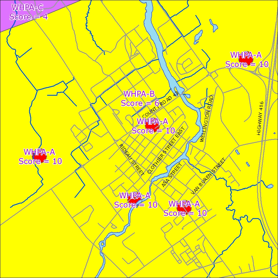 almonte wellhead protection map